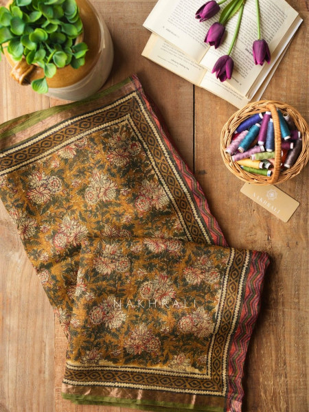 Chitralekha Mustard Kota Saree with Elegant Weave