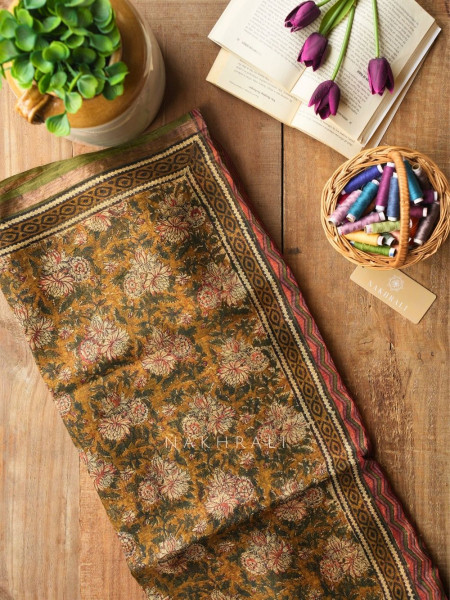Chitralekha Mustard Kota Saree with Elegant Weave