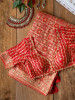 Navya Red Khaddi Georgette Bandhani Saree with Sequin &amp; Cut Dana Work