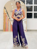 Aurelle Purple Embroidered Indo-Western Jumpsuit