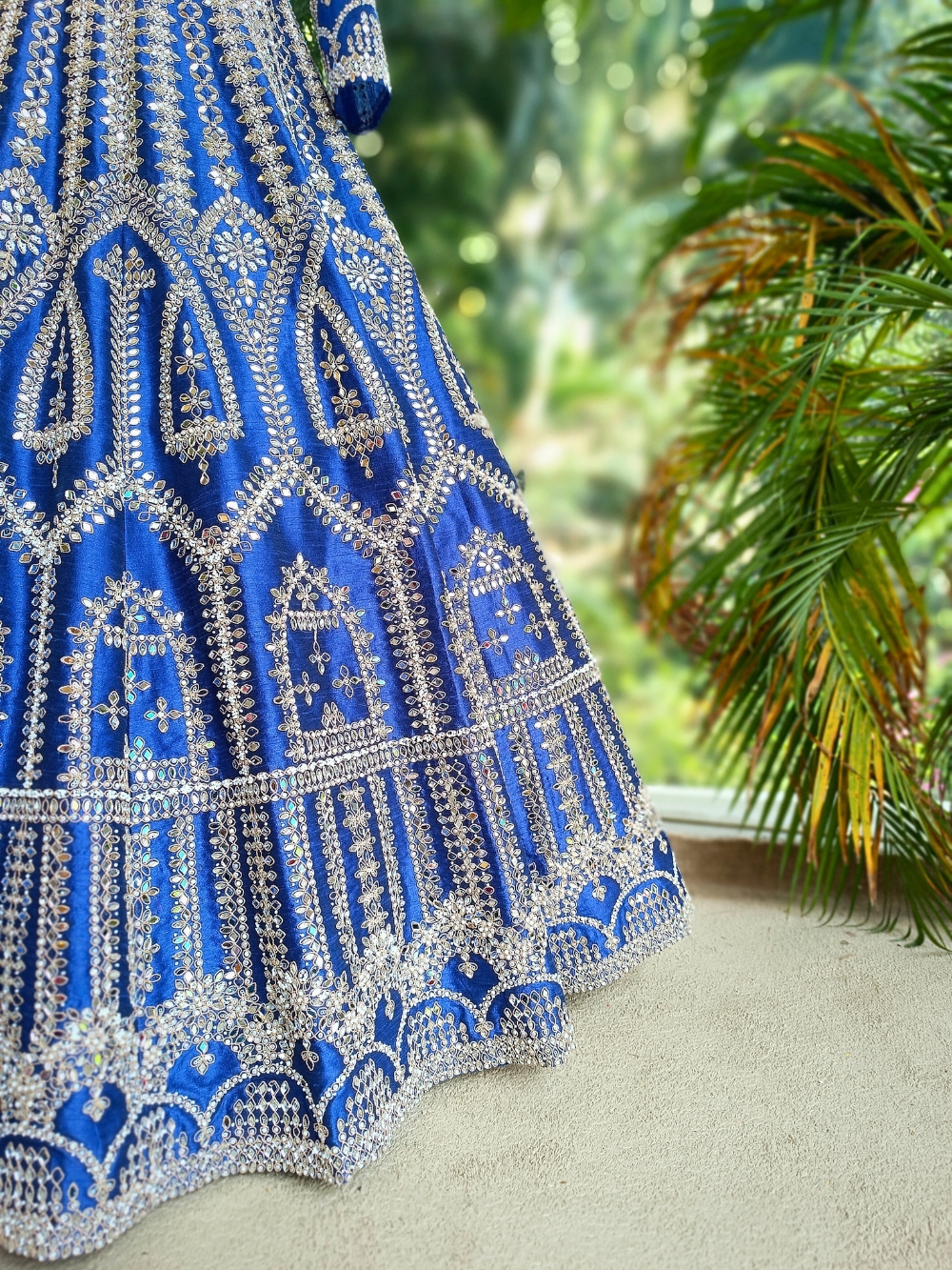 Vanshika Blue  Anarkali with Embroidered Dupatta