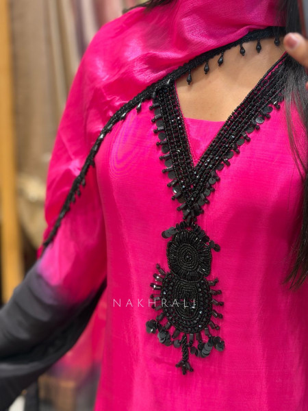 Gulshan Ombre Suit Set with Bead and Sequin Work