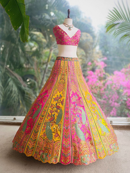 Rangmayi Multicolor Unstitched Lehenga Set