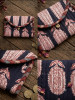 Coin Black Cotton Printed Quilted Wallet