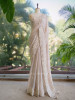 Rishka Beige Saree with Embroidery and Sequin Work
