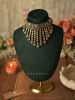 Meheraan Sea Green Bridal Kundan Necklace Set