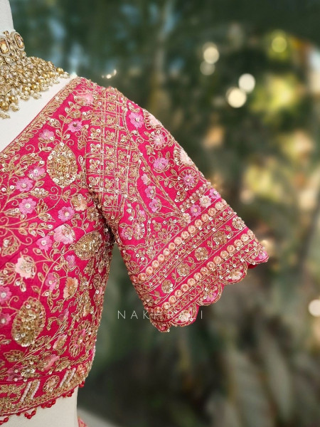 Rajvanya Red Bridal Lehenga with Zari and Sequin Work