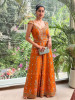 Opal Essence Orange Jumpsuit with Cutdana and Beads Work
