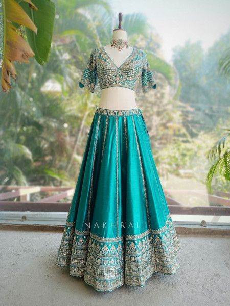 Rupanjali Rama Lehenga Set with Heavy Embroidery and Sequin Work