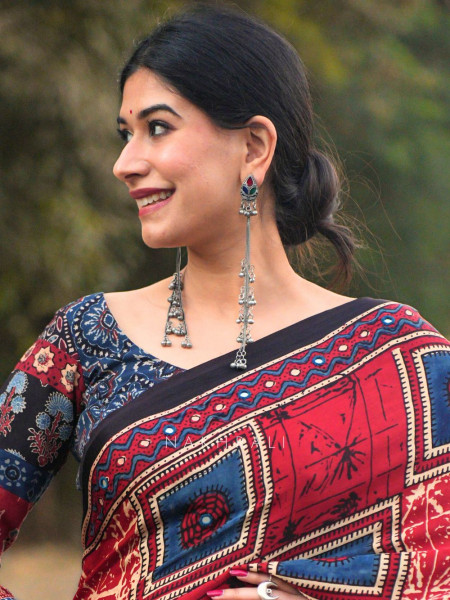 Rivah Kashmiri Long Drop Earrings