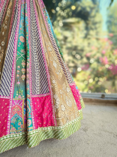 Rivaya Multicolor Lehenga Set with Zari and Sequin Work