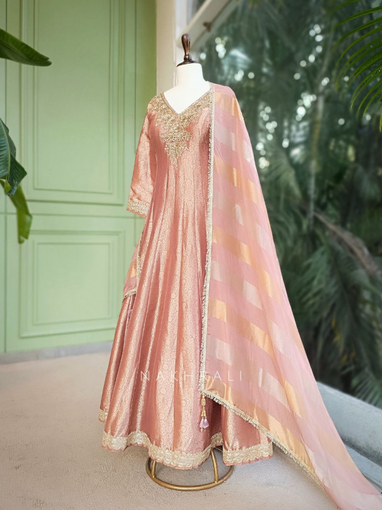 Image of Kritika Pink Anarkali Suit Set