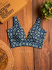 Rupansh Blue Printed Blouse with Back Bow