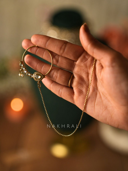 Meheraan White Bridal Kundan Necklace Set