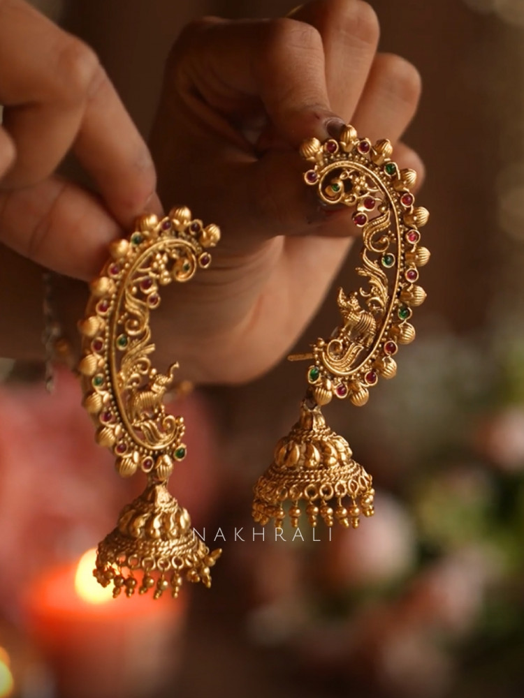 Image of Vani Golden Elephantine  Multi Beaded Ear Cuff