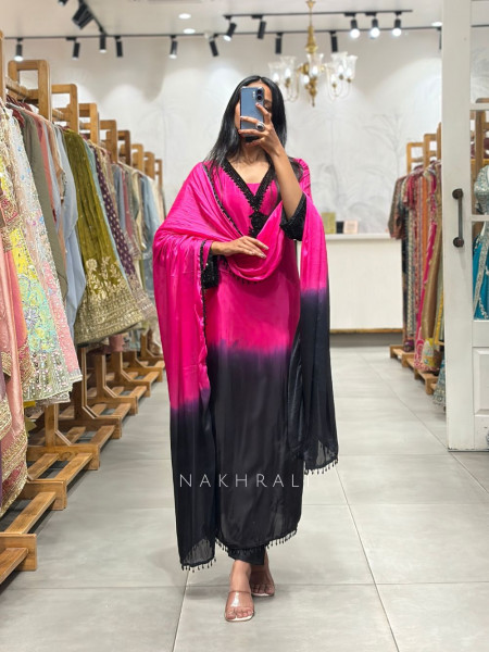 Gulshan Ombre Suit Set with Bead and Sequin Work