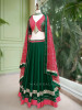 Garba Glam Green Crop Top Lehenga- Dandiya Diva Collection