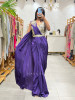 Solmira Purple Drape Saree with Sequin Zari Work