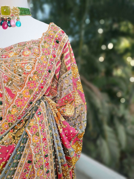 Rangrekha Printed Saree with Readymade Sequin Blouse