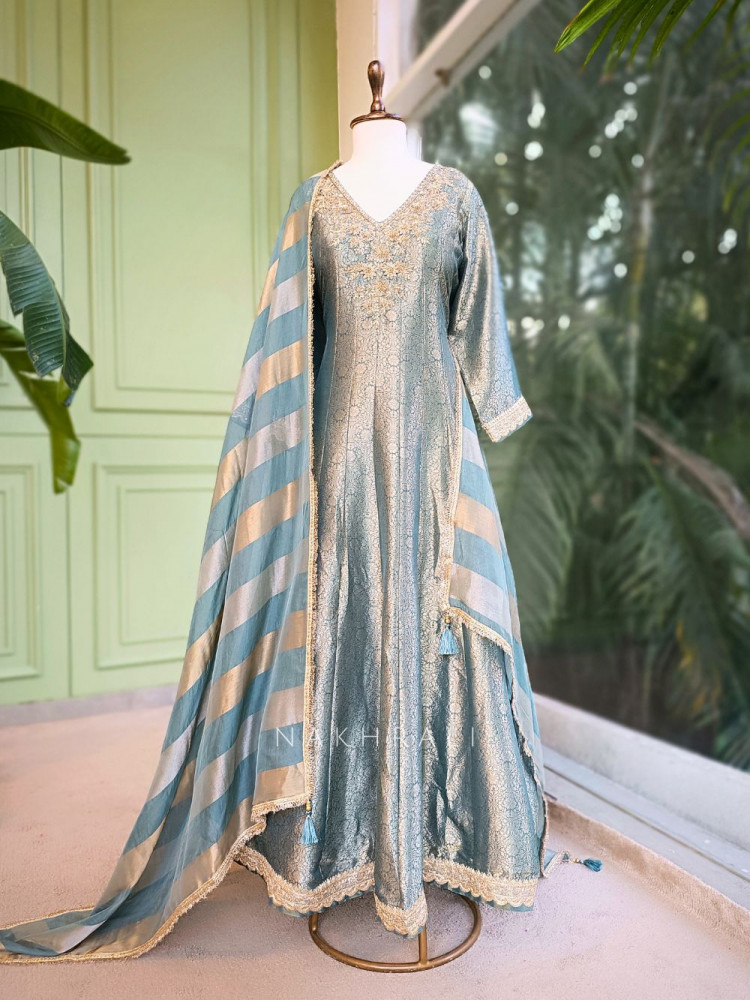 Image of Kritika Green Anarkali Suit Set