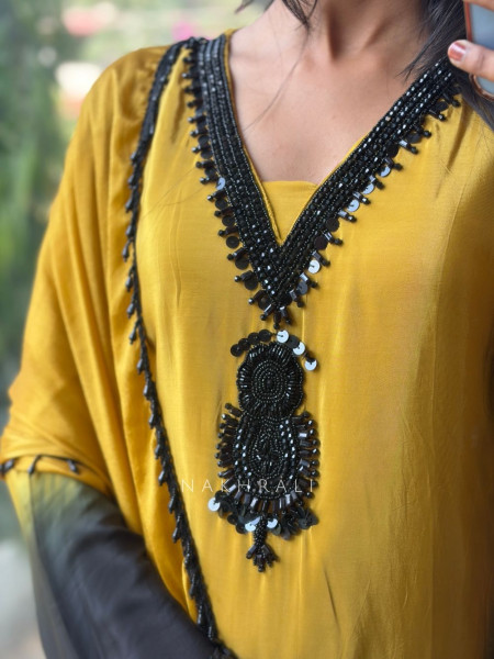 Surajmukhi Ombre Suit Set with Bead and Sequin Work