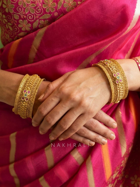 Swarnima Motif Heritage Bangles (Set of 2)