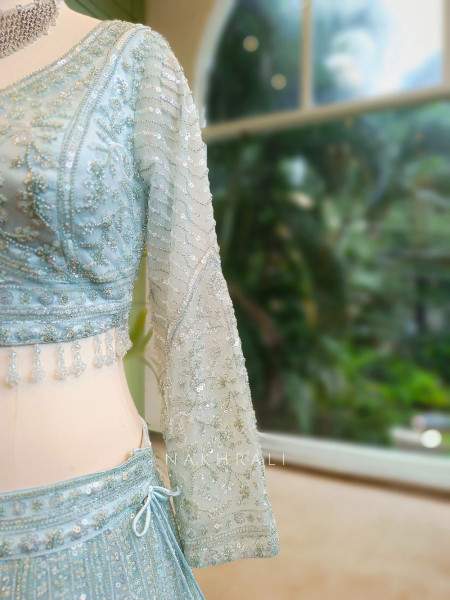 Azure Shine Embroidered Lehenga