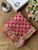Marlowe Magenta Bandhej Saree with Embroidered Border and Running Blouse Piece