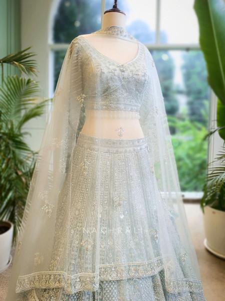 Azure Shine Embroidered Lehenga