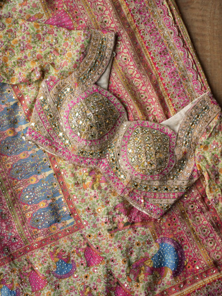Rangriti Multicolor Saree with Mirror and Sequin Work