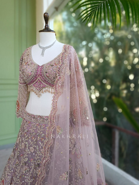 Mridula Purple Lehenga Set with Multicolor Embroidery and Sequin Work