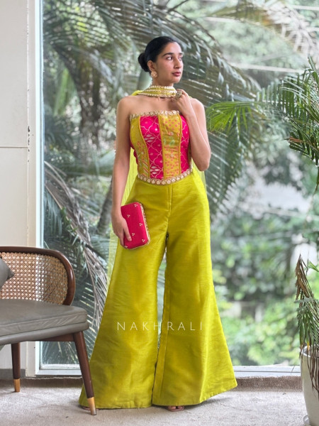 Carnival Glow Corset Top Palazzo