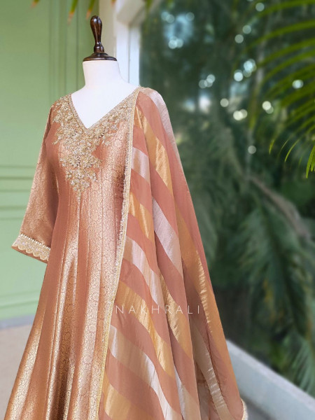 Kritika Brown Anarkali Suit Set