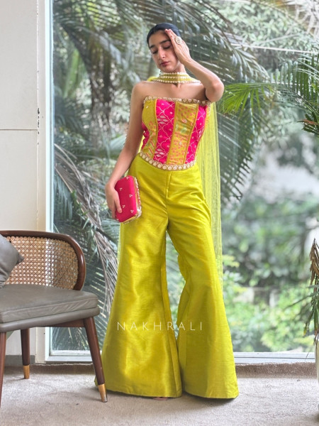 Carnival Glow Corset Top Palazzo