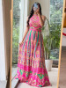 Juliette Magenta Jumpsuit With Jharokha Print