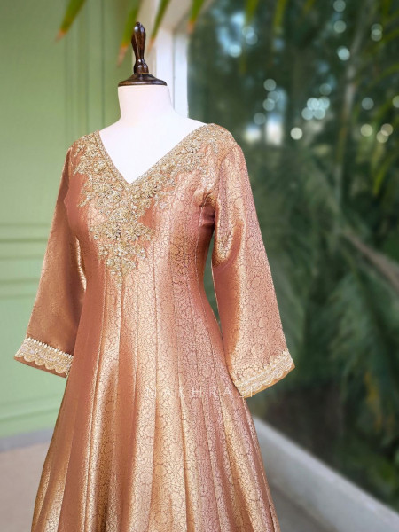 Kritika Brown Anarkali Suit Set