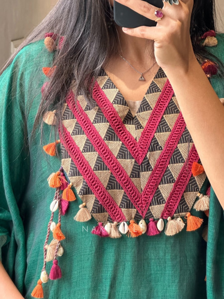 Meher Green Kaftan Set