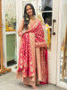 Rajvanshi Pink Woven Anarkali Set