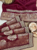 Maroon bees saree