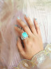 Eternal Royale Sea Green Statement Ring