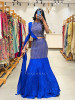 Rihana Blue Mermaid Indo Western Lehenga with Bead Work