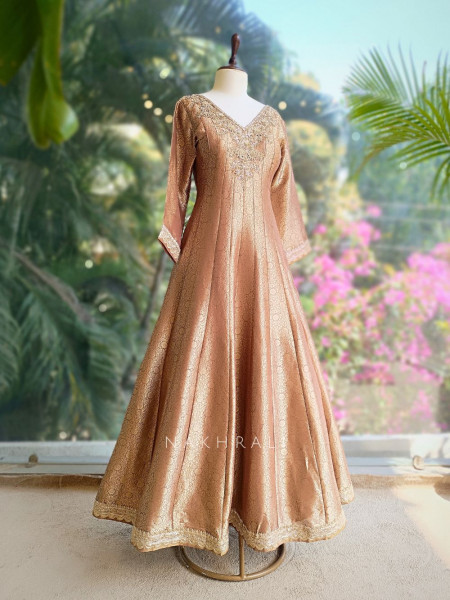 Kritika Brown Anarkali Suit Set