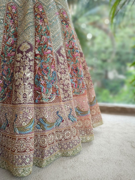 Kanika Sea Green Bridal Lehenga with Zari and Sequin Work