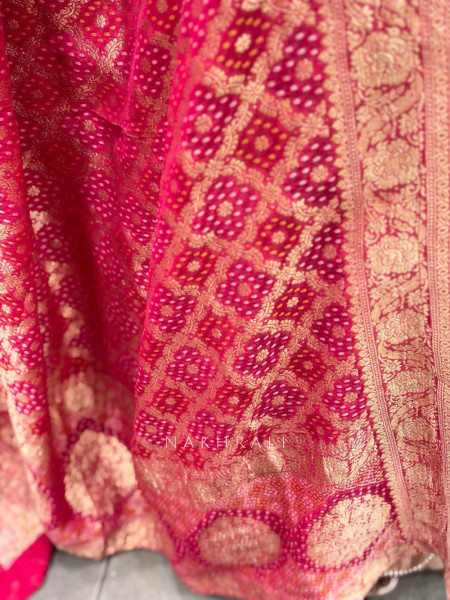 Rajvanshi Pink Woven Anarkali Set