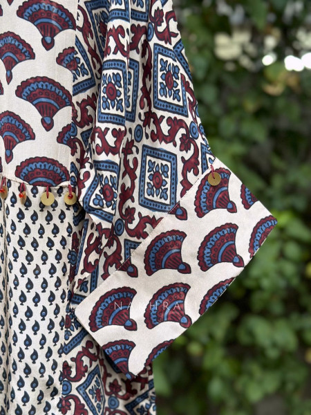 Vedya White Art Modal Printed Shirt