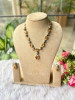 Soham Peach Regal Stone Necklace Set