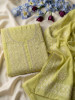 Avarna Parrot Green Pearl Beads Embroidered Dress Material