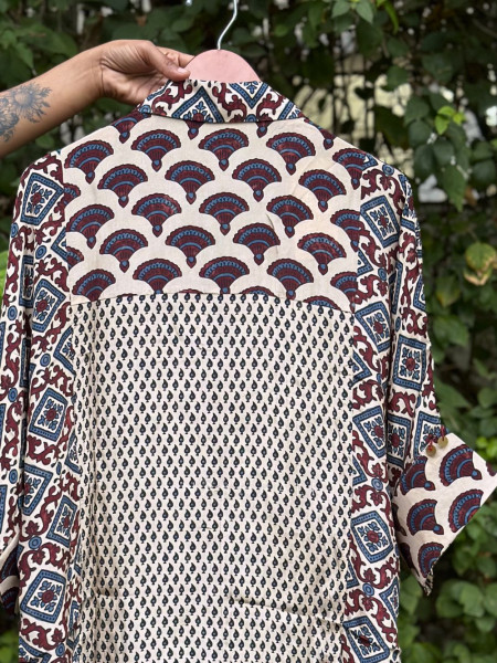 Vedya White Art Modal Printed Shirt