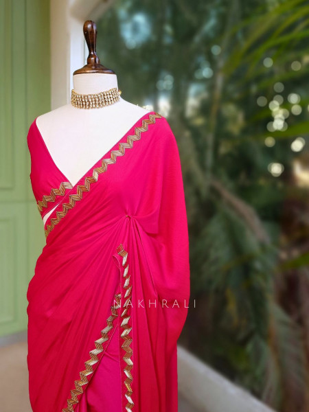 Utsara Red Saree