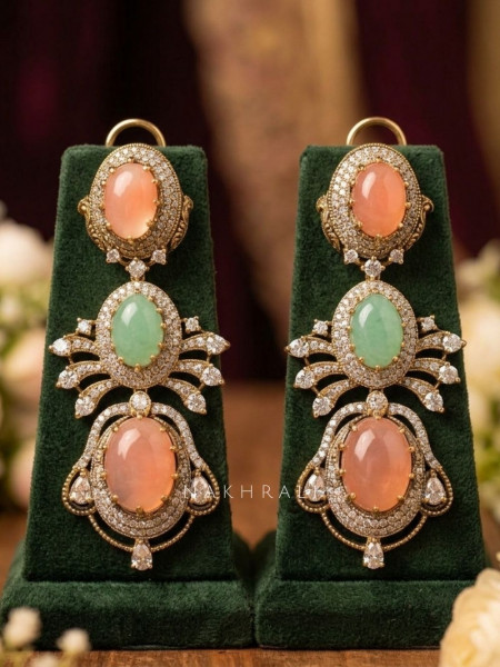 Trishara Multicolor Stone Necklace Set with Earrings
